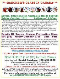 Canada Ranchers Class Flyer 10.17.25